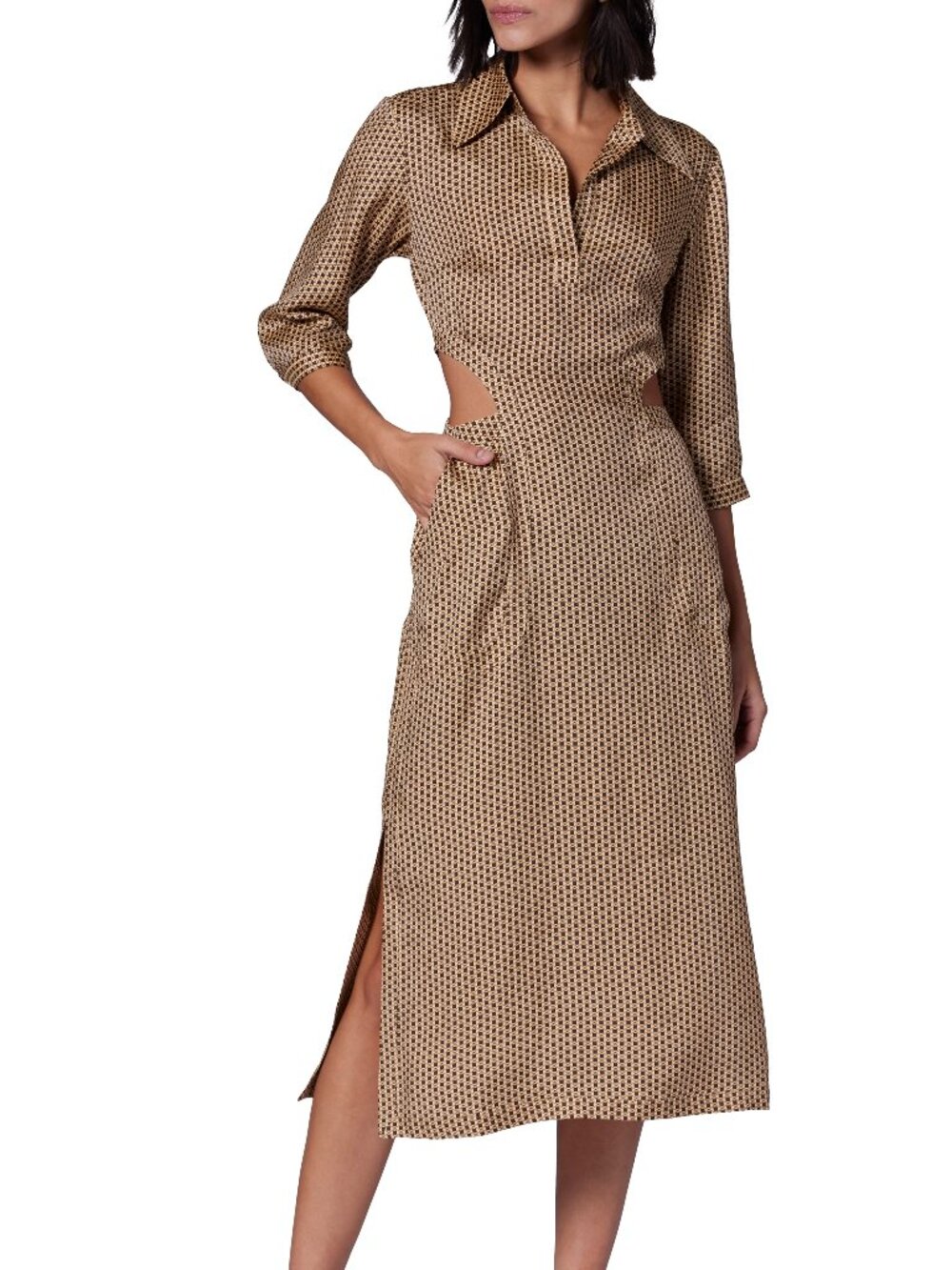 NWT Equipment Louise Cutout Silk Blend Dress sz 4 $475